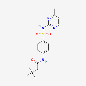 3,3-dimethyl-N-{4-[(4-methylpyrimidin-2-yl)sulfamoyl]phenyl}butanamide