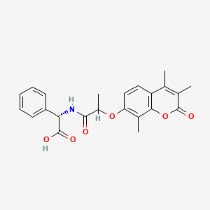 molecular formula C23H23NO6 B11019891 (2S)-phenyl({2-[(3,4,8-trimethyl-2-oxo-2H-chromen-7-yl)oxy]propanoyl}amino)ethanoic acid 