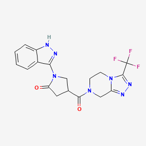 1-(1H-indazol-3-yl)-4-{[3-(trifluoromethyl)-5,6-dihydro[1,2,4]triazolo[4,3-a]pyrazin-7(8H)-yl]carbonyl}pyrrolidin-2-one