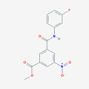 molecular formula C15H11FN2O5 B11019905 Methyl 3-[(3-fluorophenyl)carbamoyl]-5-nitrobenzoate 