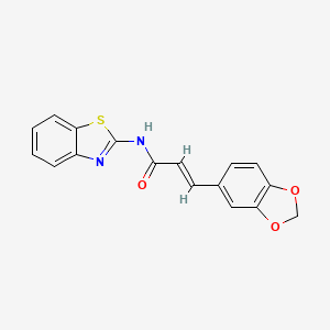 3-Benzo[1,3]dioxol-5-yl-N-benzothiazol-2-yl-acrylamide