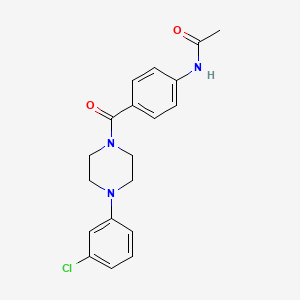 N-{4-[4-(3-Chlorophenyl)piperazine-1-carbonyl]phenyl}acetamide