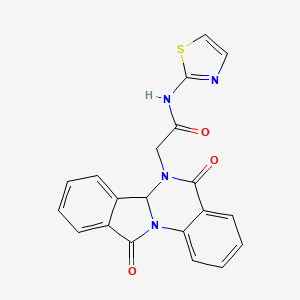 2-(5,11-dioxo-6a,11-dihydroisoindolo[2,1-a]quinazolin-6(5H)-yl)-N-(1,3-thiazol-2-yl)acetamide