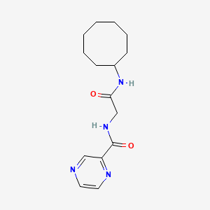 molecular formula C15H22N4O2 B11020024 N-[2-(cyclooctylamino)-2-oxoethyl]-2-pyrazinecarboxamide 