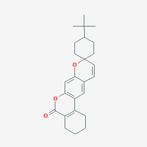 molecular formula C25H30O3 B11020027 4'-tert-butyl-1,2,3,4-tetrahydro-5H-spiro[benzo[c]pyrano[3,2-g]chromene-9,1'-cyclohexan]-5-one 