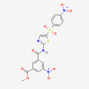 Methyl 3-nitro-5-({5-[(4-nitrophenyl)sulfonyl]-1,3-thiazol-2-yl}carbamoyl)benzoate