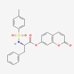 2-oxo-2H-chromen-7-yl (2S)-2-{[(4-methylphenyl)sulfonyl]amino}-3-phenylpropanoate