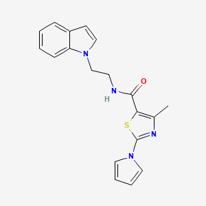 molecular formula C19H18N4OS B11020063 N-[2-(1H-indol-1-yl)ethyl]-4-methyl-2-(1H-pyrrol-1-yl)-1,3-thiazole-5-carboxamide 