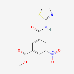 molecular formula C12H9N3O5S B11020069 Methyl 3-nitro-5-(1,3-thiazol-2-ylcarbamoyl)benzoate 