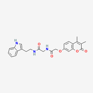 Acetamide, 2-[[2-[(3,4-dimethyl-2-oxo-2H-1-benzopyran-7-yl)oxy]acetyl]amino]-N-[2-(1H-indol-3-yl)ethyl]-