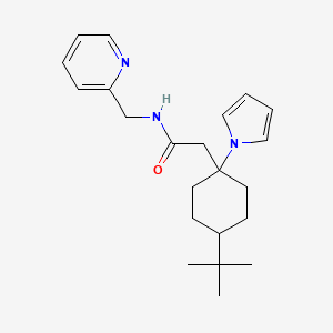 2-[4-tert-butyl-1-(1H-pyrrol-1-yl)cyclohexyl]-N-(pyridin-2-ylmethyl)acetamide