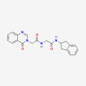 N-(2,3-dihydro-1H-inden-2-yl)-N~2~-[(4-oxoquinazolin-3(4H)-yl)acetyl]glycinamide