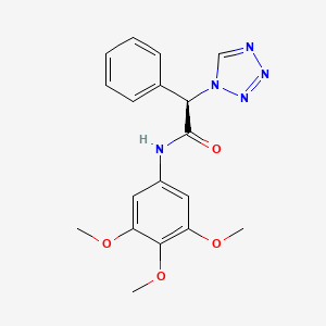 molecular formula C18H19N5O4 B11020145 (2R)-2-phenyl-2-(1H-tetrazol-1-yl)-N-(3,4,5-trimethoxyphenyl)ethanamide 