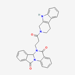 6-[3-oxo-3-(1,3,4,9-tetrahydro-2H-beta-carbolin-2-yl)propyl]-6,6a-dihydroisoindolo[2,1-a]quinazoline-5,11-dione