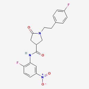 N-(2-fluoro-5-nitrophenyl)-1-[2-(4-fluorophenyl)ethyl]-5-oxopyrrolidine-3-carboxamide