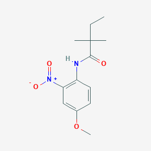 molecular formula C13H18N2O4 B11020202 N-(4-methoxy-2-nitrophenyl)-2,2-dimethylbutanamide 