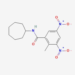 N-cycloheptyl-2-methyl-3,5-dinitrobenzamide