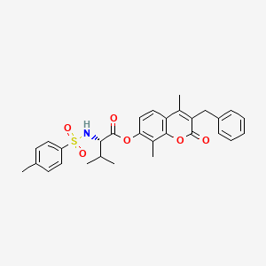 molecular formula C30H31NO6S B11020235 3-benzyl-4,8-dimethyl-2-oxo-2H-chromen-7-yl N-[(4-methylphenyl)sulfonyl]-L-valinate 