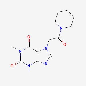 1,3-dimethyl-7-[2-oxo-2-(piperidin-1-yl)ethyl]-3,7-dihydro-1H-purine-2,6-dione