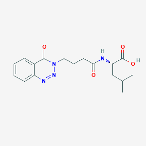 (2S)-4-methyl-2-[4-(4-oxo-1,2,3-benzotriazin-3-yl)butanoylamino]pentanoic acid