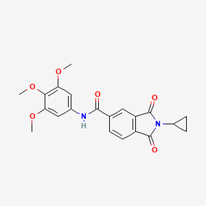 2-cyclopropyl-1,3-dioxo-N-(3,4,5-trimethoxyphenyl)-2,3-dihydro-1H-isoindole-5-carboxamide