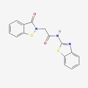 N-[(2Z)-1,3-benzothiazol-2(3H)-ylidene]-2-(3-oxo-1,2-benzothiazol-2(3H)-yl)acetamide