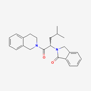 2-[(2S)-1-(3,4-dihydroisoquinolin-2(1H)-yl)-4-methyl-1-oxopentan-2-yl]-2,3-dihydro-1H-isoindol-1-one