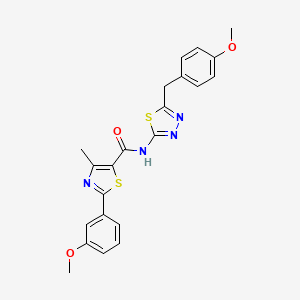 N-[(2E)-5-(4-methoxybenzyl)-1,3,4-thiadiazol-2(3H)-ylidene]-2-(3-methoxyphenyl)-4-methyl-1,3-thiazole-5-carboxamide