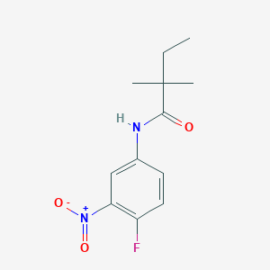 molecular formula C12H15FN2O3 B11020303 N-(4-fluoro-3-nitrophenyl)-2,2-dimethylbutanamide 