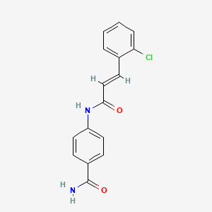 4-{[(2E)-3-(2-chlorophenyl)prop-2-enoyl]amino}benzamide