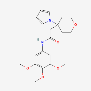 molecular formula C20H26N2O5 B11020326 2-[4-(1H-pyrrol-1-yl)tetrahydro-2H-pyran-4-yl]-N-(3,4,5-trimethoxyphenyl)acetamide 