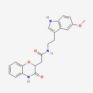 N-[2-(5-methoxy-1H-indol-3-yl)ethyl]-2-(3-oxo-3,4-dihydro-2H-1,4-benzoxazin-2-yl)acetamide