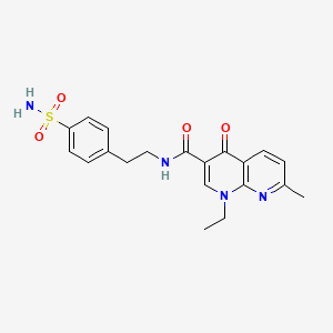 molecular formula C20H22N4O4S B11020358 1-ethyl-7-methyl-4-oxo-N-[2-(4-sulfamoylphenyl)ethyl]-1,4-dihydro-1,8-naphthyridine-3-carboxamide 