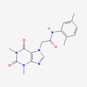 molecular formula C17H19N5O3 B11020359 2-(1,3-dimethyl-2,6-dioxo-1,2,3,6-tetrahydro-7H-purin-7-yl)-N-(2,5-dimethylphenyl)acetamide 