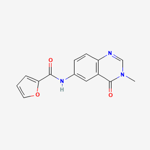 N-(3-methyl-4-oxo-3,4-dihydroquinazolin-6-yl)furan-2-carboxamide