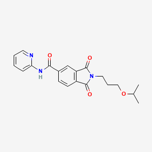 1,3-dioxo-2-[3-(propan-2-yloxy)propyl]-N-(pyridin-2-yl)-2,3-dihydro-1H-isoindole-5-carboxamide