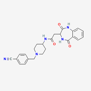 N-[1-(4-cyanobenzyl)piperidin-4-yl]-2-(2-hydroxy-5-oxo-4,5-dihydro-3H-1,4-benzodiazepin-3-yl)acetamide