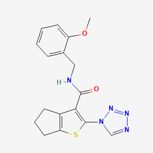 N-(2-methoxybenzyl)-2-(1H-tetrazol-1-yl)-5,6-dihydro-4H-cyclopenta[b]thiophene-3-carboxamide