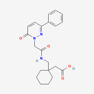 [1-({[(6-oxo-3-phenylpyridazin-1(6H)-yl)acetyl]amino}methyl)cyclohexyl]acetic acid