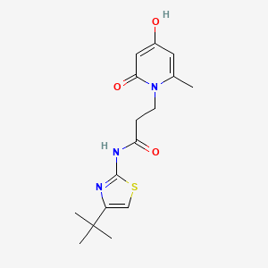 N-(4-tert-butyl-1,3-thiazol-2-yl)-3-(4-hydroxy-6-methyl-2-oxopyridin-1(2H)-yl)propanamide