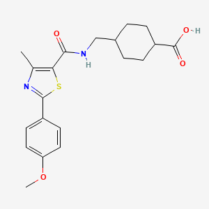 4-[({[2-(4-Methoxyphenyl)-4-methyl-1,3-thiazol-5-yl]carbonyl}amino)methyl]cyclohexanecarboxylic acid