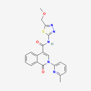 N-[5-(methoxymethyl)-1,3,4-thiadiazol-2-yl]-2-(6-methylpyridin-2-yl)-1-oxo-1,2-dihydroisoquinoline-4-carboxamide