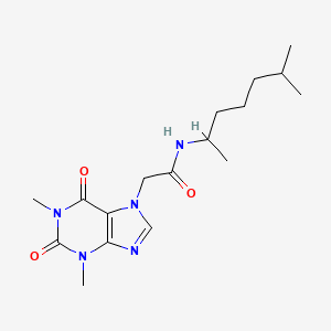 2-(1,3-dimethyl-2,6-dioxopurin-7-yl)-N-(6-methylheptan-2-yl)acetamide