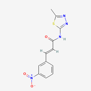 (2E)-N-(5-methyl-1,3,4-thiadiazol-2-yl)-3-(3-nitrophenyl)prop-2-enamide