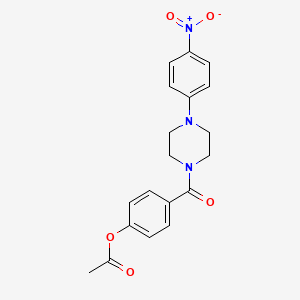 4-{[4-(4-Nitrophenyl)piperazin-1-yl]carbonyl}phenyl acetate