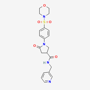 1-[4-(morpholin-4-ylsulfonyl)phenyl]-5-oxo-N-(pyridin-3-ylmethyl)pyrrolidine-3-carboxamide