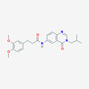 3-(3,4-dimethoxyphenyl)-N-[3-(2-methylpropyl)-4-oxo-3,4-dihydroquinazolin-6-yl]propanamide