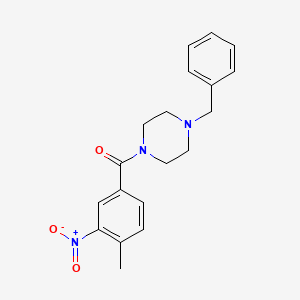 molecular formula C19H21N3O3 B11020517 1-Benzyl-4-(4-methyl-3-nitrobenzoyl)piperazine CAS No. 321531-76-4