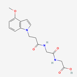 molecular formula C16H19N3O5 B11020522 N-[3-(4-methoxy-1H-indol-1-yl)propanoyl]glycylglycine 