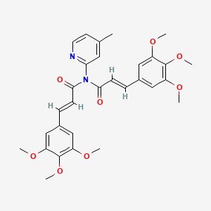 (2E)-N-(4-methylpyridin-2-yl)-3-(3,4,5-trimethoxyphenyl)-N-[(2E)-3-(3,4,5-trimethoxyphenyl)prop-2-enoyl]prop-2-enamide